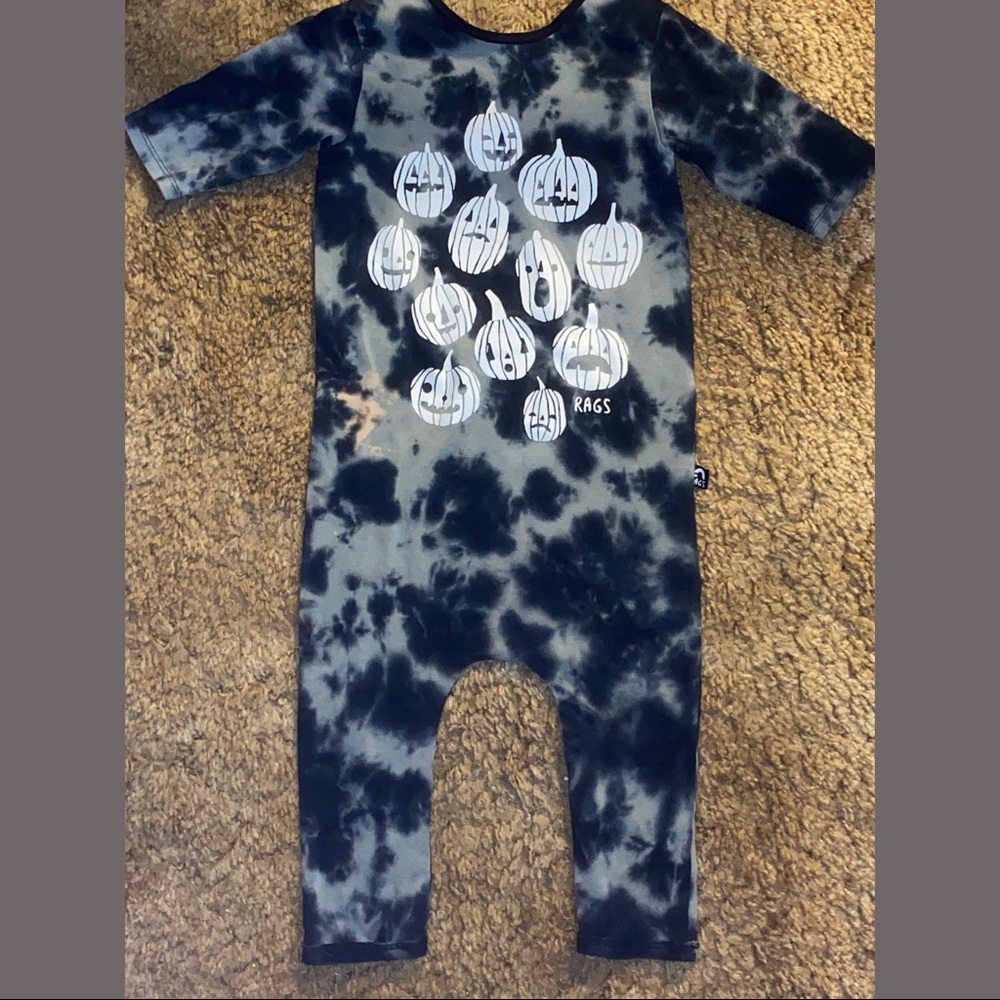 Rags to Raches Halloween pumpkins rags romper